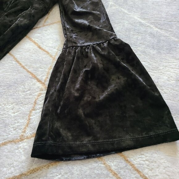 Wrangler Retro Crushed Velvet Bell Sleeve Top M | Western Boho Cowgirlcore - Picture 8 of 8